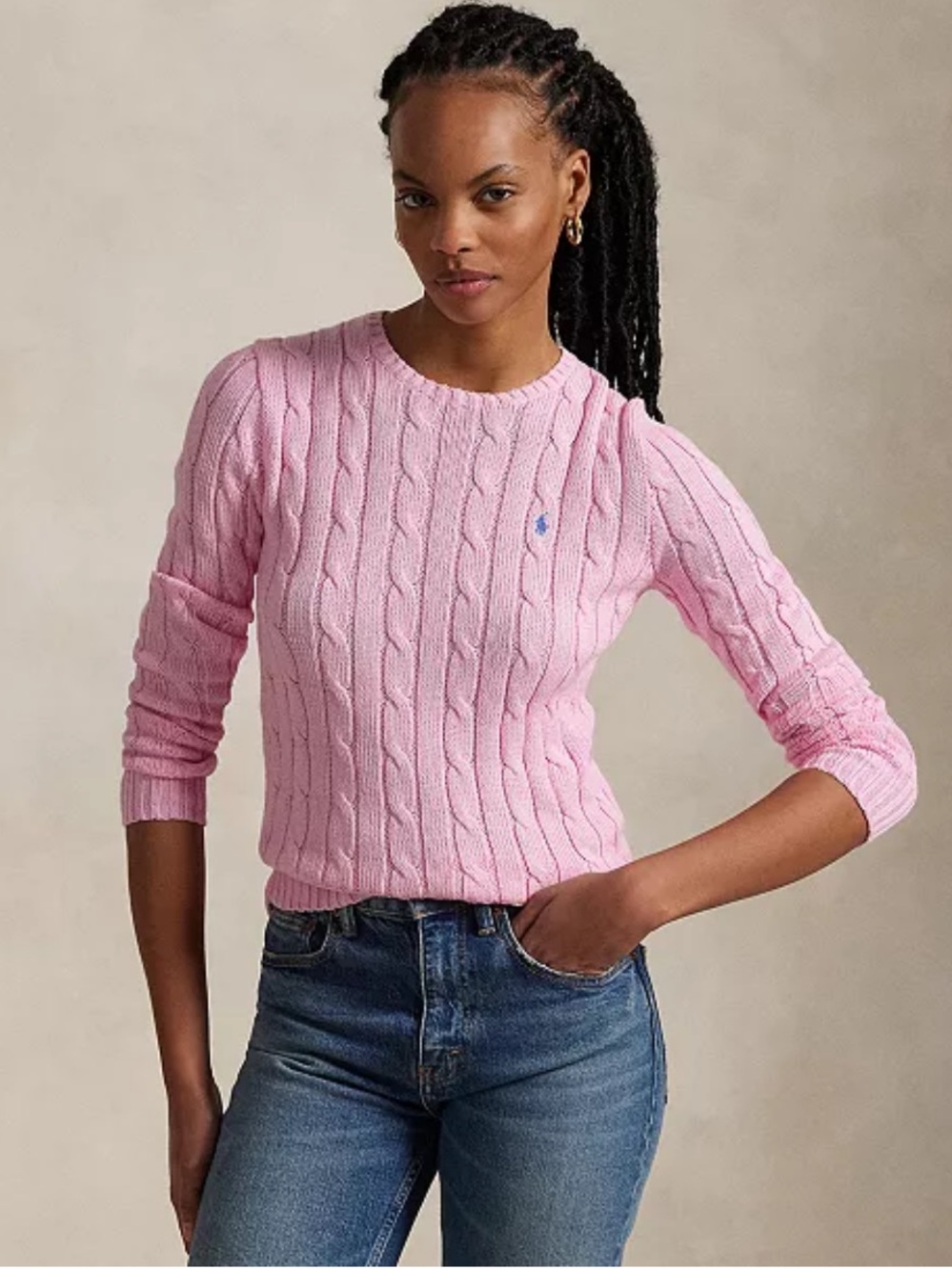 Polo Ralph Lauren
Women's Cable-Knit Crewneck Sweater 100% cotton size XS